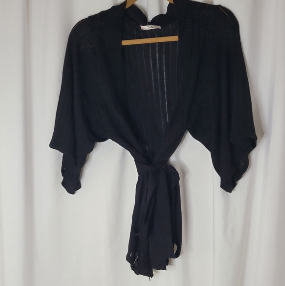 NWOT DOLCE VITA WOMENS WRAP SWEATER IN BLACK SIZE SMALL - Picture 3 of 6